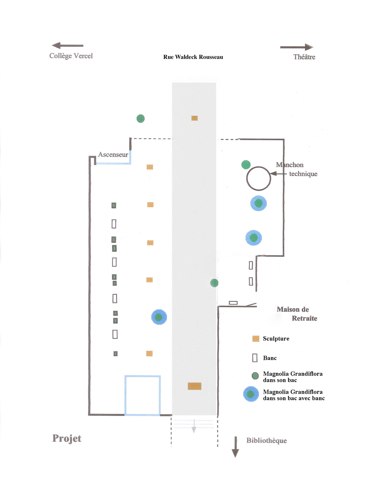 Esplanade de la Fraternité, plan projet